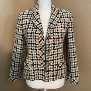 Houndstooth print blazer